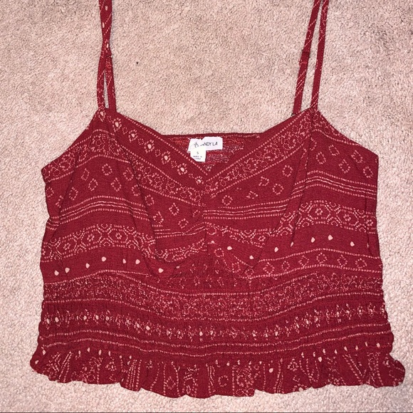 patterned crop top - Picture 2 of 2